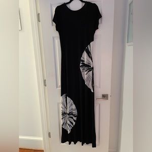 Black tie dye maxi dress - medium